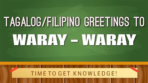 List of Waray Words: Tagalog to Waray .